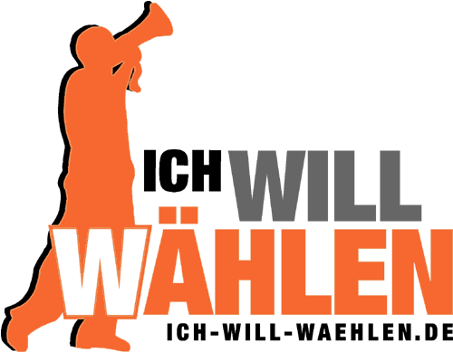 Logo Kampagne ICH WILL WÄHLEN